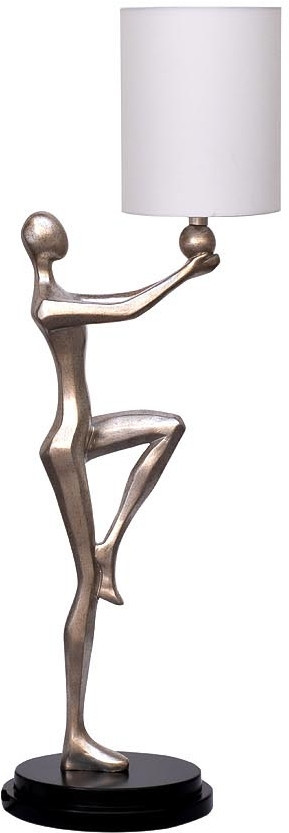 Лампа высокая "Весталка" (бежевый плафон)