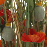 Цветочная композиция, L28 W21 H71 см