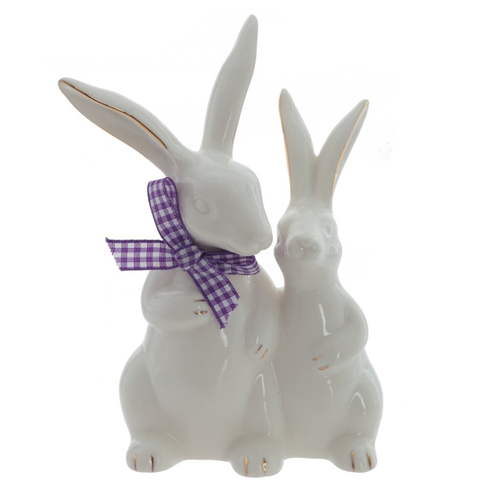 Фигурка декоративная "Зайцы", L10 W6,5 H14,5 см