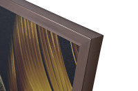 Холст "Золотые листья-3" в багете латунь