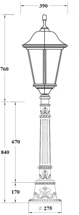Наземный фонарь BREMEN 79827 Е10 Bl Oasis Light
