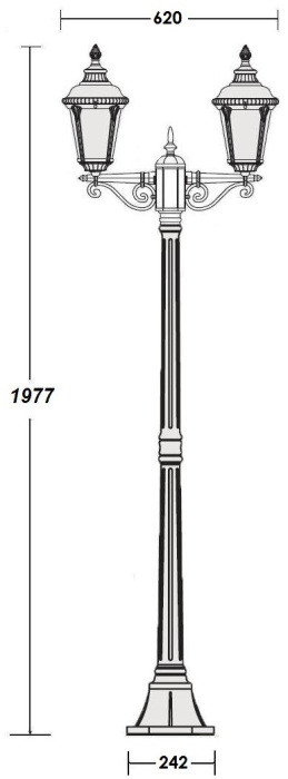Наземный фонарь MUNICH 2S 79758SА Bl Oasis Light