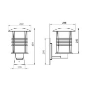 Настенный фонарь уличный Бордо 180-13/b-03 Русские фонари