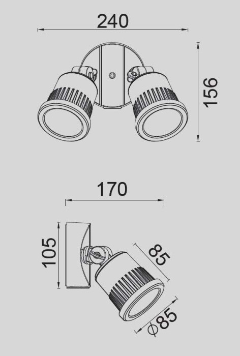 Прожектор уличный  W6158 Gr Oasis Light