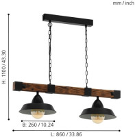 Подвесной светильник Oldbury 49684 Eglo