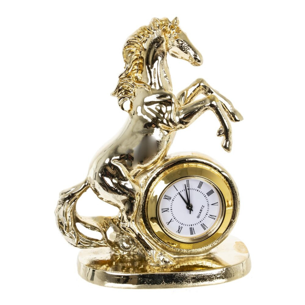 Фигурка декоративная "Лошадь" с часами (LR41x1), L8,, L9 W5 H12 см