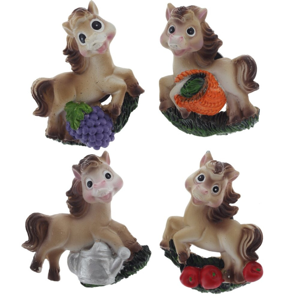 Магнит "Лошадка", L5 W2 H7 см, 4в.