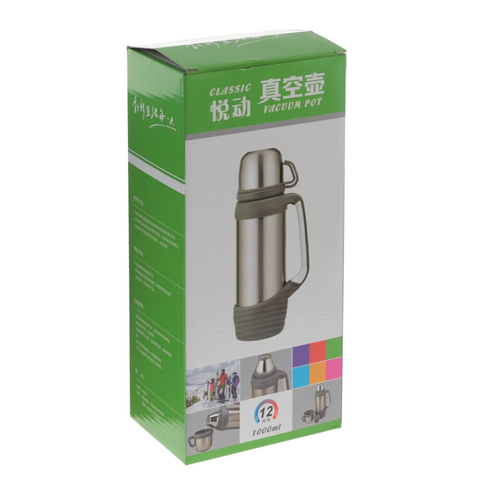 Термос, 1200 мл, L13 W10 H33 см, 3в.