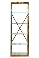 Стеллаж прозрачное стекло/золото Стеллаж прозрачное стекло/золото