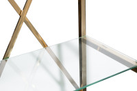 Стеллаж прозрачное стекло/золото Стеллаж прозрачное стекло/золото