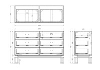 Комод черный с ящиками