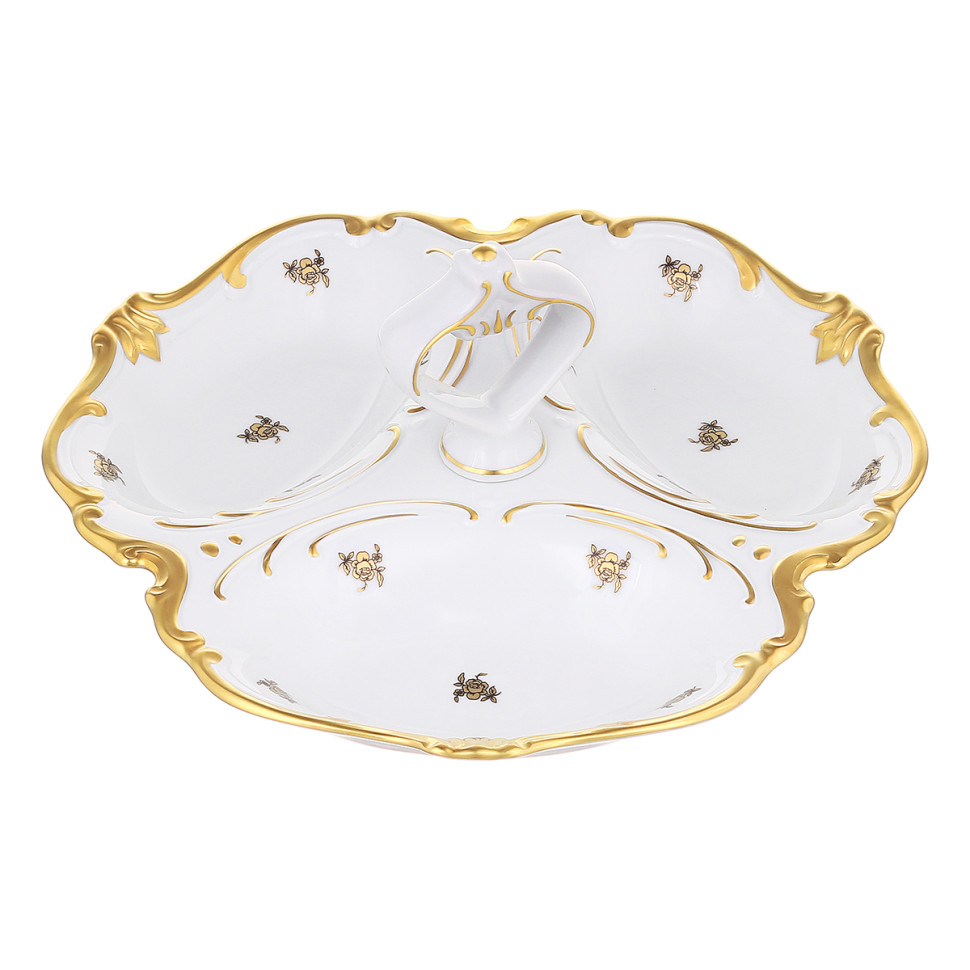 Менажница 31см."Роза золотая"