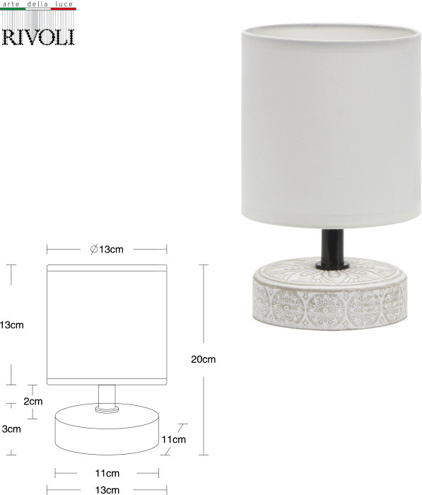 Интерьерная настольная лампа Eleanor 7070-501 Rivoli