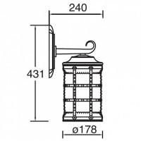 Настенный фонарь уличный  81202 Gb Oasis Light