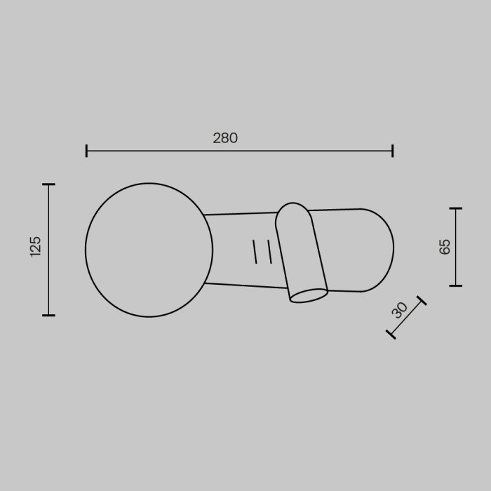 Настенный светильник Inversio MOD350WL-01BBS Maytoni