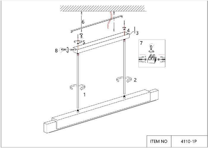 Потолочная люстра Magestic 4110-1P Favourite