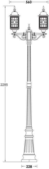 Наземный фонарь LONDON S 64809SA Bl Oasis Light