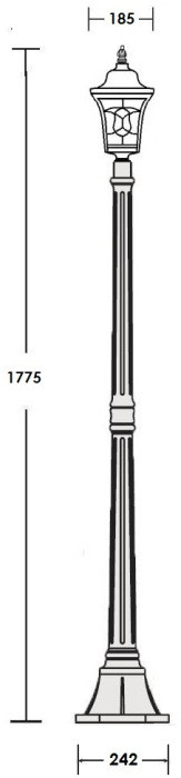 Наземный фонарь VENECIA 2S 91808S Bl Oasis Light