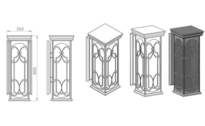 Настенный фонарь уличный Варна 370-11/bbc-11 Русские фонари