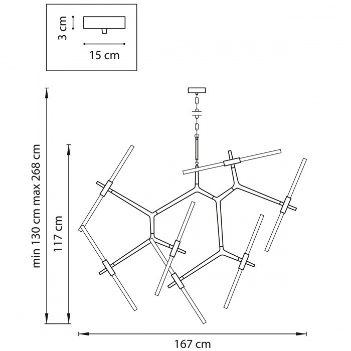 Подвесная люстра Struttura 742146 Lightstar