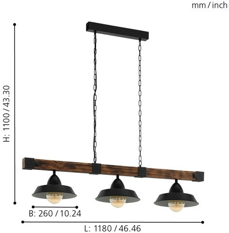 Подвесной светильник Oldbury 49685 Eglo