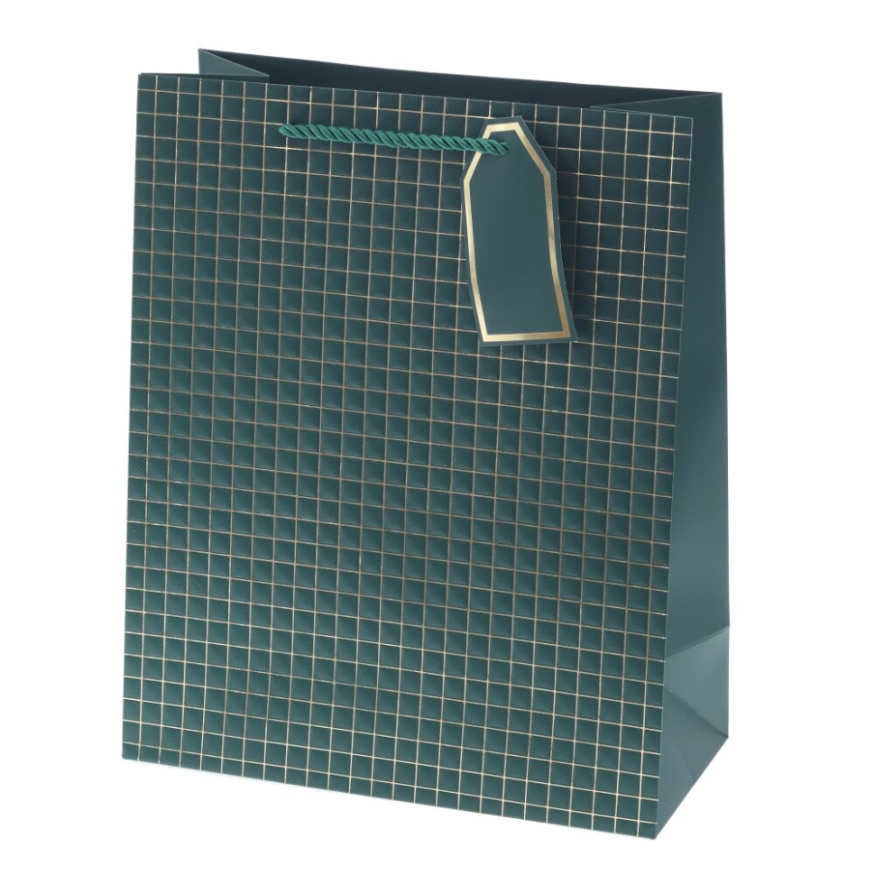 Пакет подарочный M (бумага 210г/м2, блок 12шт), L26 W12 H32 см, 14в.