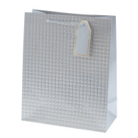 Пакет подарочный M (бумага 210г/м2, блок 12шт), L26 W12 H32 см, 14в.