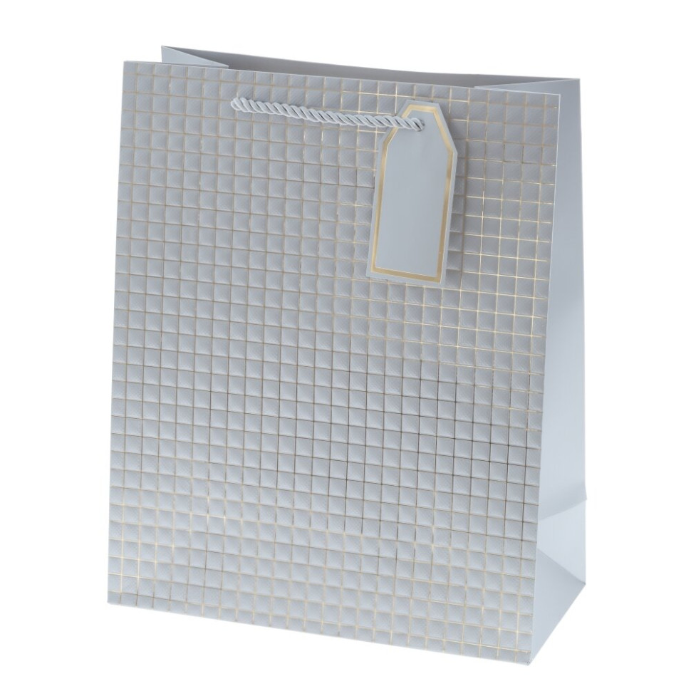 Пакет подарочный M (бумага 210г/м2, блок 12шт), L26 W12 H32 см, 14в.