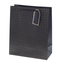 Пакет подарочный M (бумага 210г/м2, блок 12шт), L26 W12 H32 см, 14в.