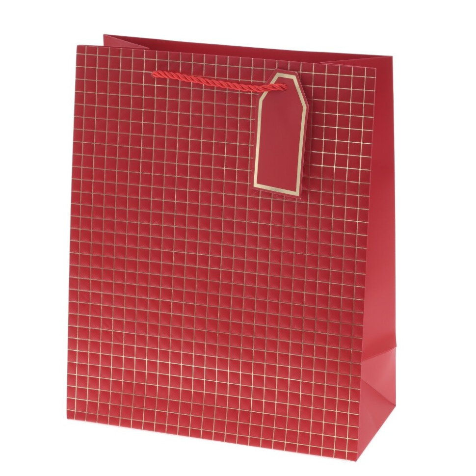 Пакет подарочный M (бумага 210г/м2, блок 12шт), L26 W12 H32 см, 14в.