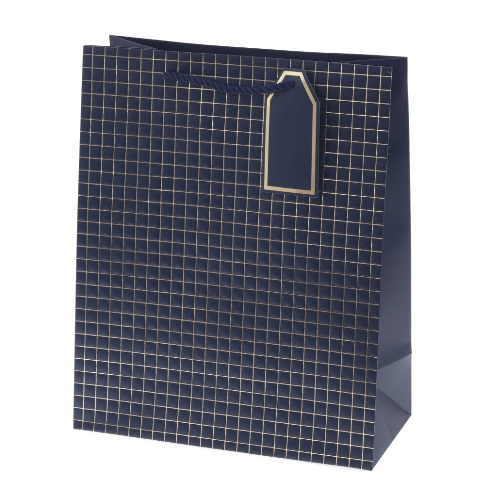 Пакет подарочный M (бумага 210г/м2, блок 12шт), L26 W12 H32 см, 14в.