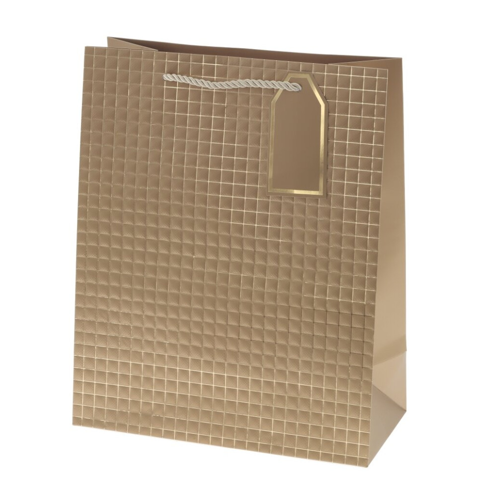 Пакет подарочный M (бумага 210г/м2, блок 12шт), L26 W12 H32 см, 14в.