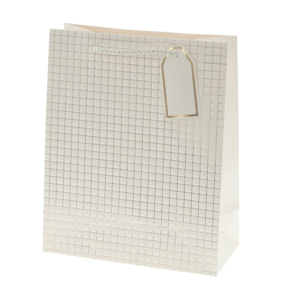 Пакет подарочный M (бумага 210г/м2, блок 12шт), L26 W12 H32 см, 14в.