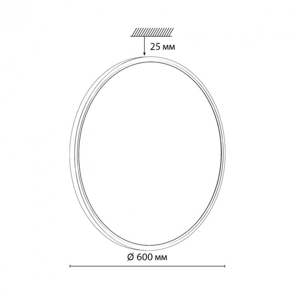 Настенно-потолочный светодиодный светильник Sonex Mitra Alfa Black 7660/48L