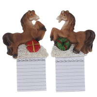 Магнит "Лошадка с блокнотом", L6 W1,5 H11 см, 2в.