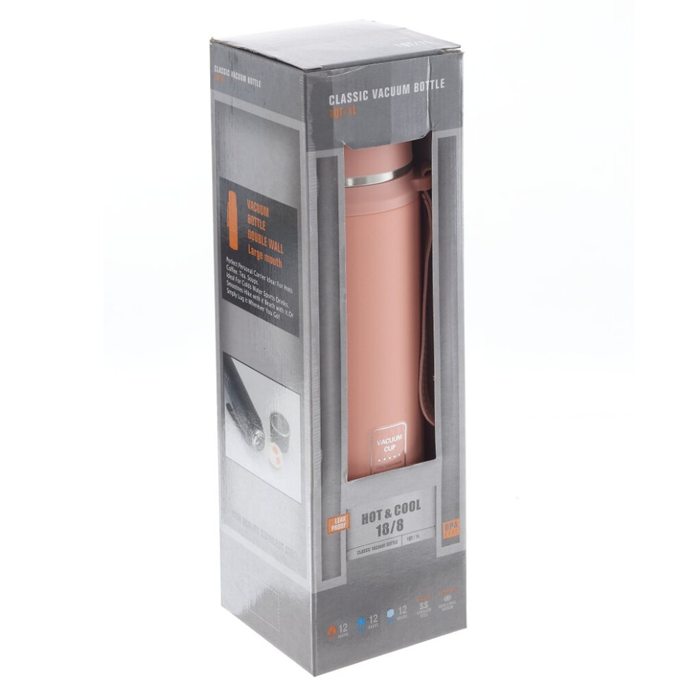 Термос, 1000 мл, L8 W8 H30,5 см, 3в.