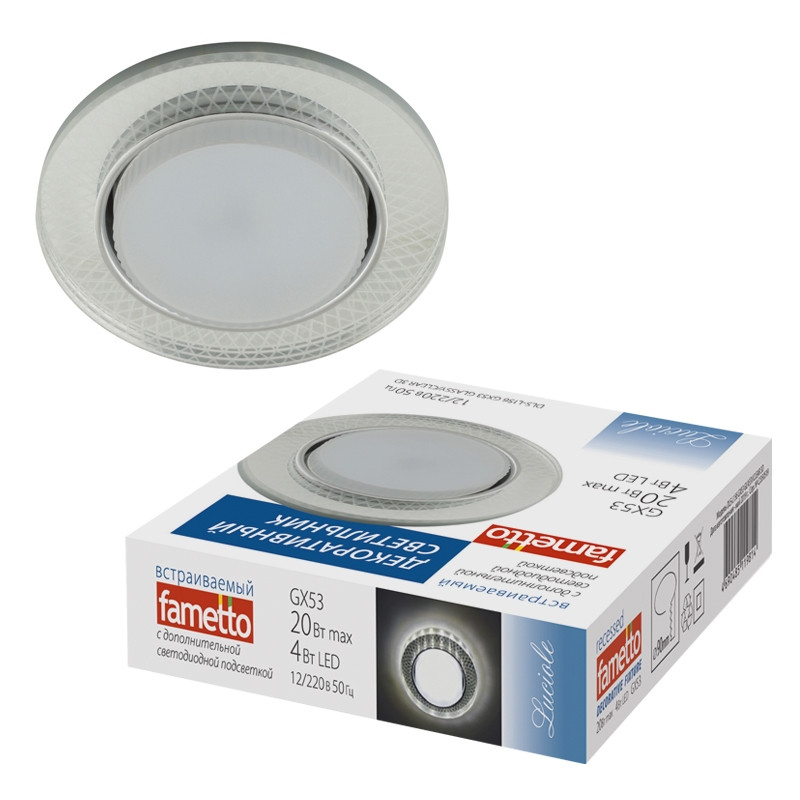 Точечный светильник Luciole DLS-L156 GX53 GLASSY/CLEAR 3D Fametto