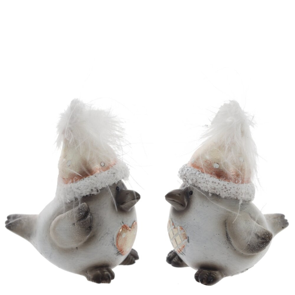 Фигурка декоративная "Птичка",  L4 W6 H7,5 см, 2в.