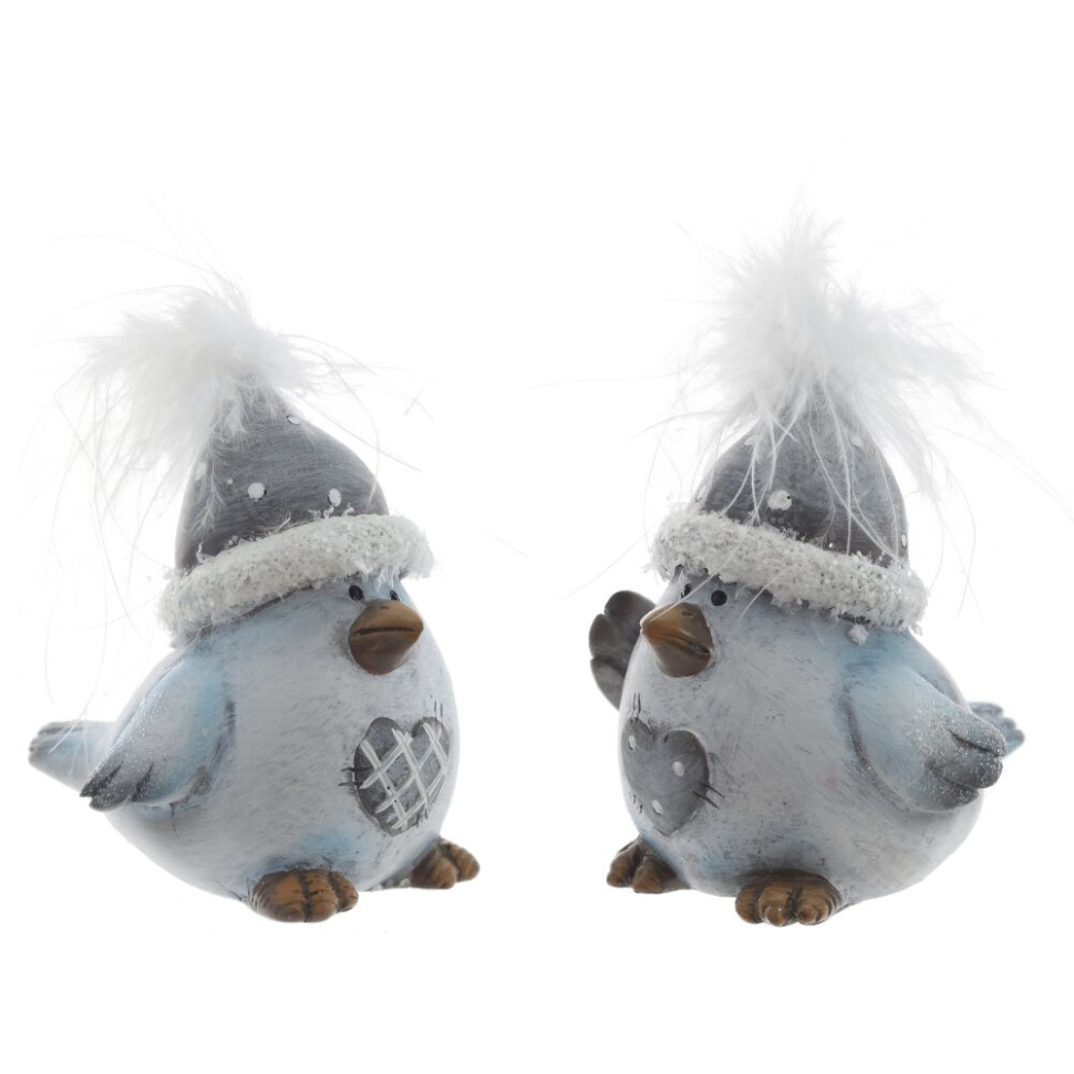 Фигурка декоративная "Птичка",  L4 W6 H7,5 см, 2в.