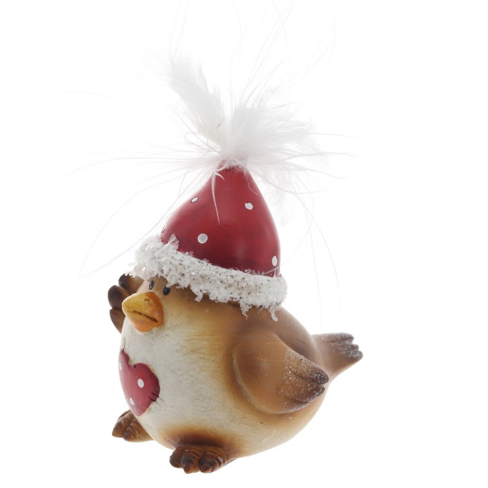 Фигурка декоративная "Птичка",  L4 W6 H7,5 см, 2в.