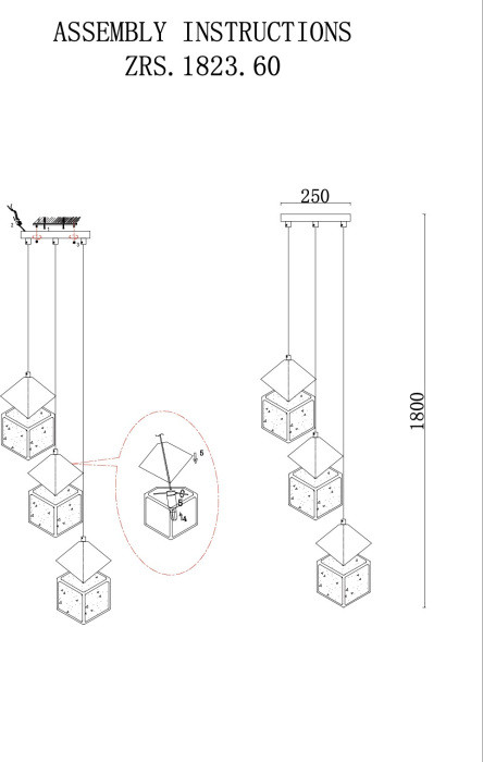 Подвесной светильник Ice Cube ZRS.1005.03 Zortes