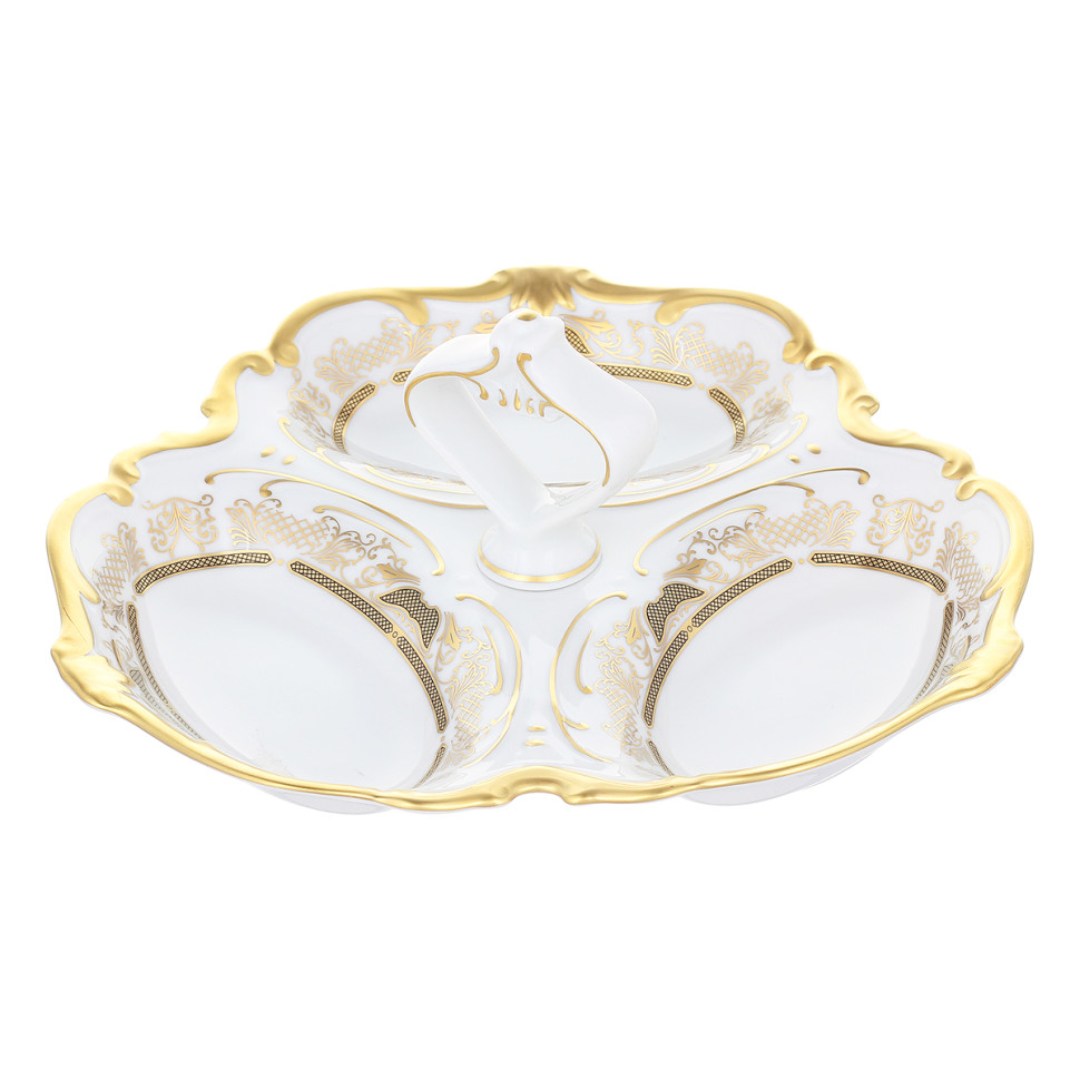 Менажница 25см."Симфония золотая"