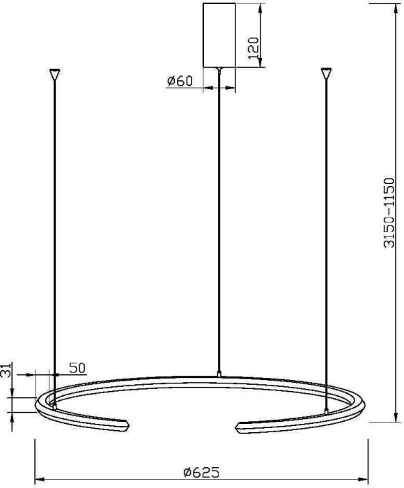 Подвесной светильник Motion MOD276PL-L20W3K Maytoni