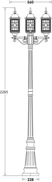 Наземный фонарь LONDON S 64809SB Bl Oasis Light