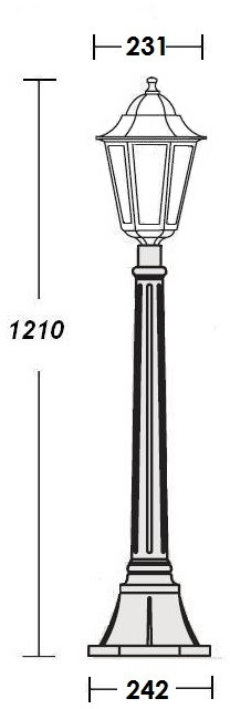 Наземный фонарь PETERSBURG ECONOM 79807E Bl Oasis Light