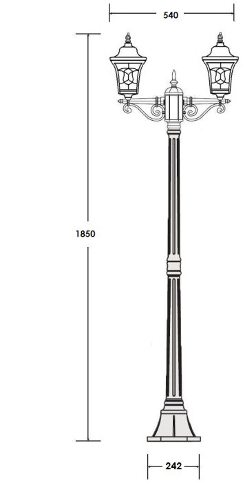 Наземный фонарь VENECIA 2S 91808SA Bl Oasis Light