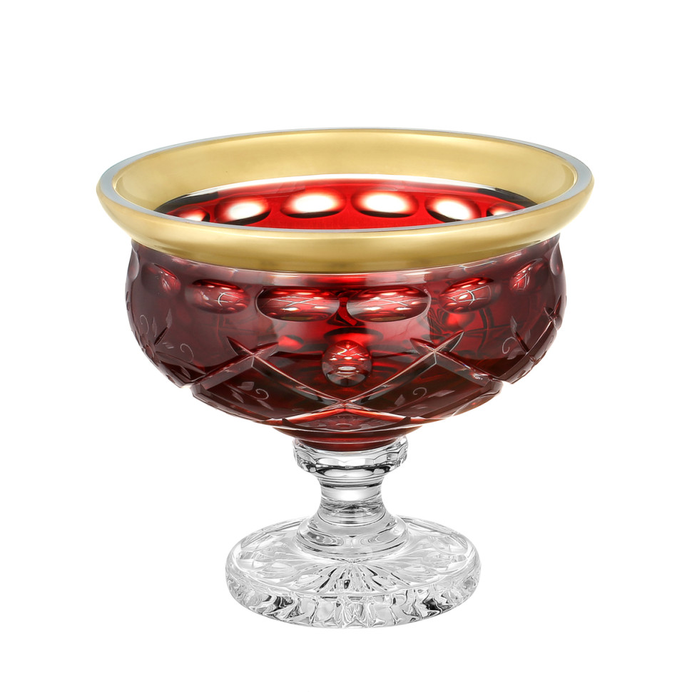 Ваза для фруктов н/н 24см."Роза Голд Рубин"