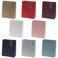 Пакет подарочный M (бумага 210г/м2, блок 12шт), L26 W12 H32 см, 8в.