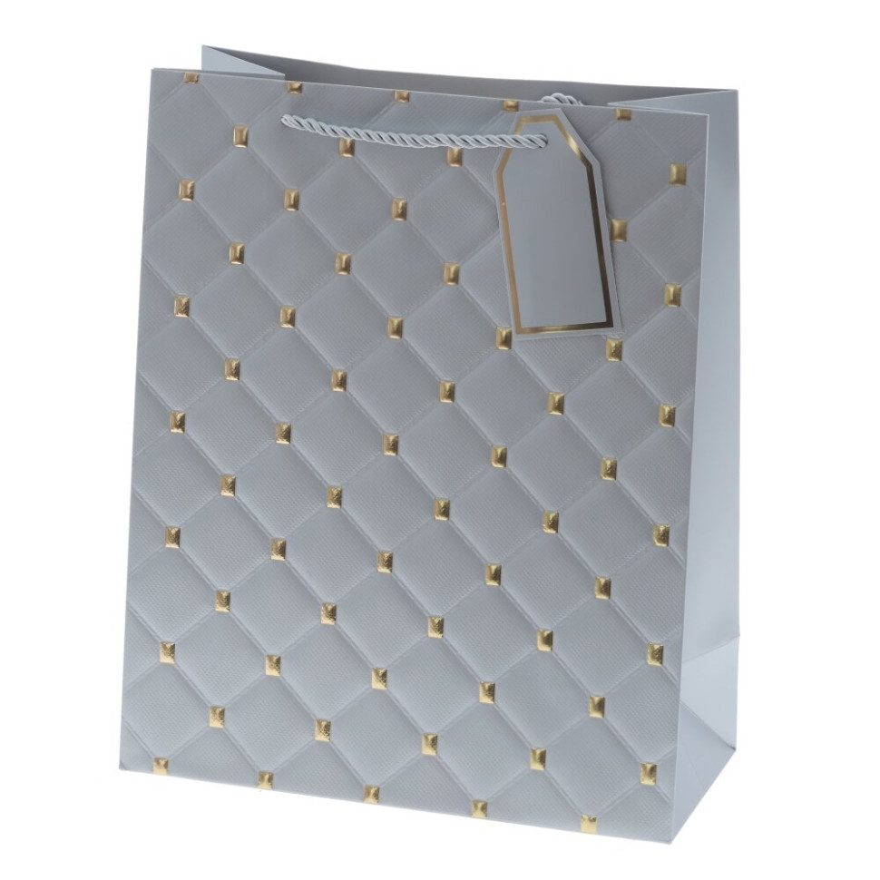 Пакет подарочный M (бумага 210г/м2, блок 12шт), L26 W12 H32 см, 8в.