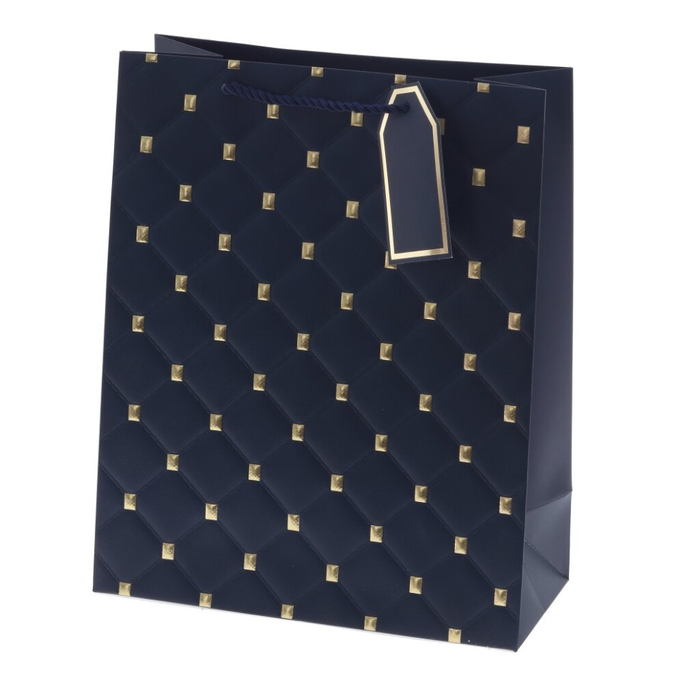 Пакет подарочный M (бумага 210г/м2, блок 12шт), L26 W12 H32 см, 8в.